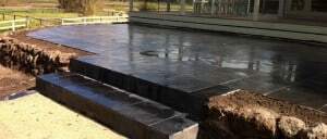 slate tiles paving patio steps grey landscaping stone wall