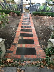 "Elegant garden with stone pathways"
