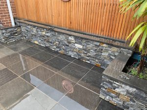 Professionally paved stone driveway